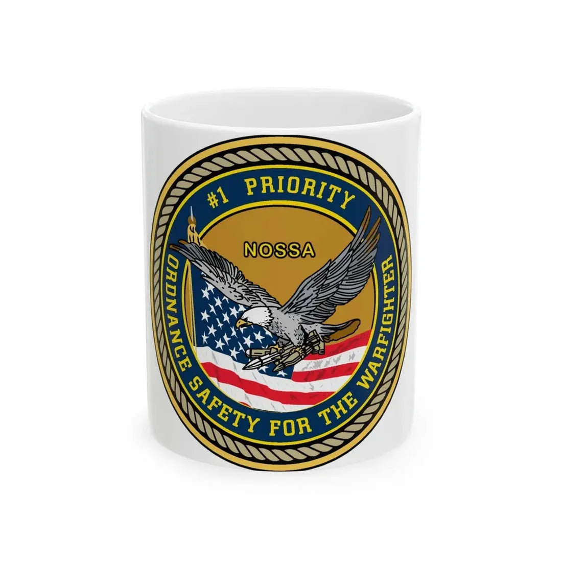 Naval Ordinance Safety and Security (U.S. Navy) White Coffee Mug - Go Mug Yourself