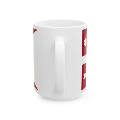 Naval Rank Flag of Denmark - Admiral (Denmark) White Coffee Mug - Go Mug Yourself