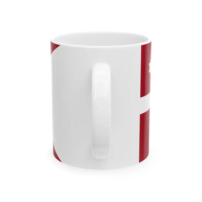 Naval Rank Flag of Denmark - Flotilla Admiral (Denmark) White Coffee Mug - Go Mug Yourself
