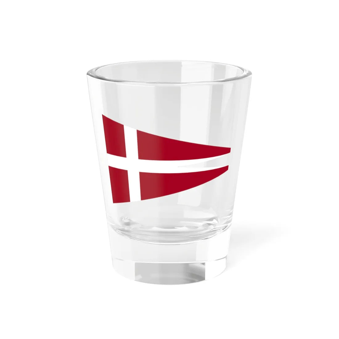Naval Rank Flag of Denmark - Senior Officer Afloat (Denmark) Shot Glass 1.5oz 1.5oz - Go Mug Yourself
