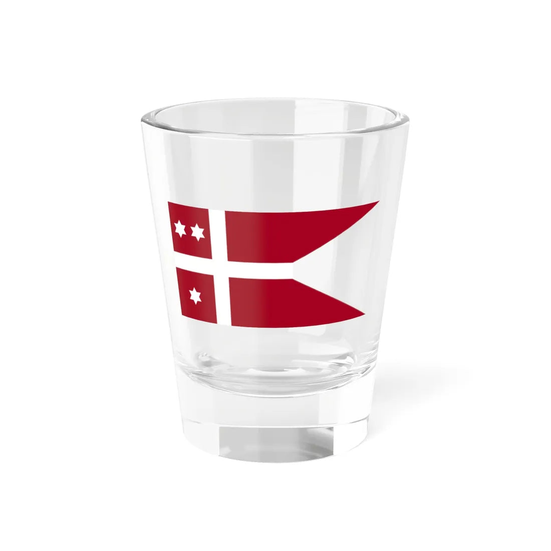 Naval Rank Flag of Denmark - Vice Admiral (Denmark) Shot Glass 1.5oz 1.5oz - Go Mug Yourself
