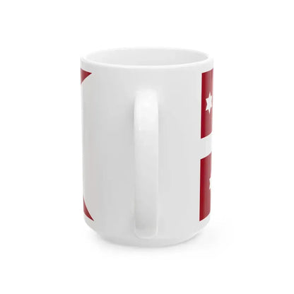 Naval Rank Flag of Denmark - Vice Admiral (Denmark) White Coffee Mug - Go Mug Yourself