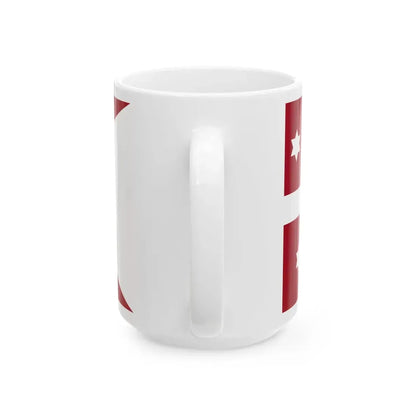 Naval Rank Flag of Denmark - Vice Admiral (Denmark) White Coffee Mug - Go Mug Yourself