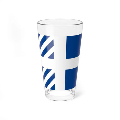 Naval rank flag of Ministers of Greece (Greece) Pint Glass 16oz 16oz - Go Mug Yourself