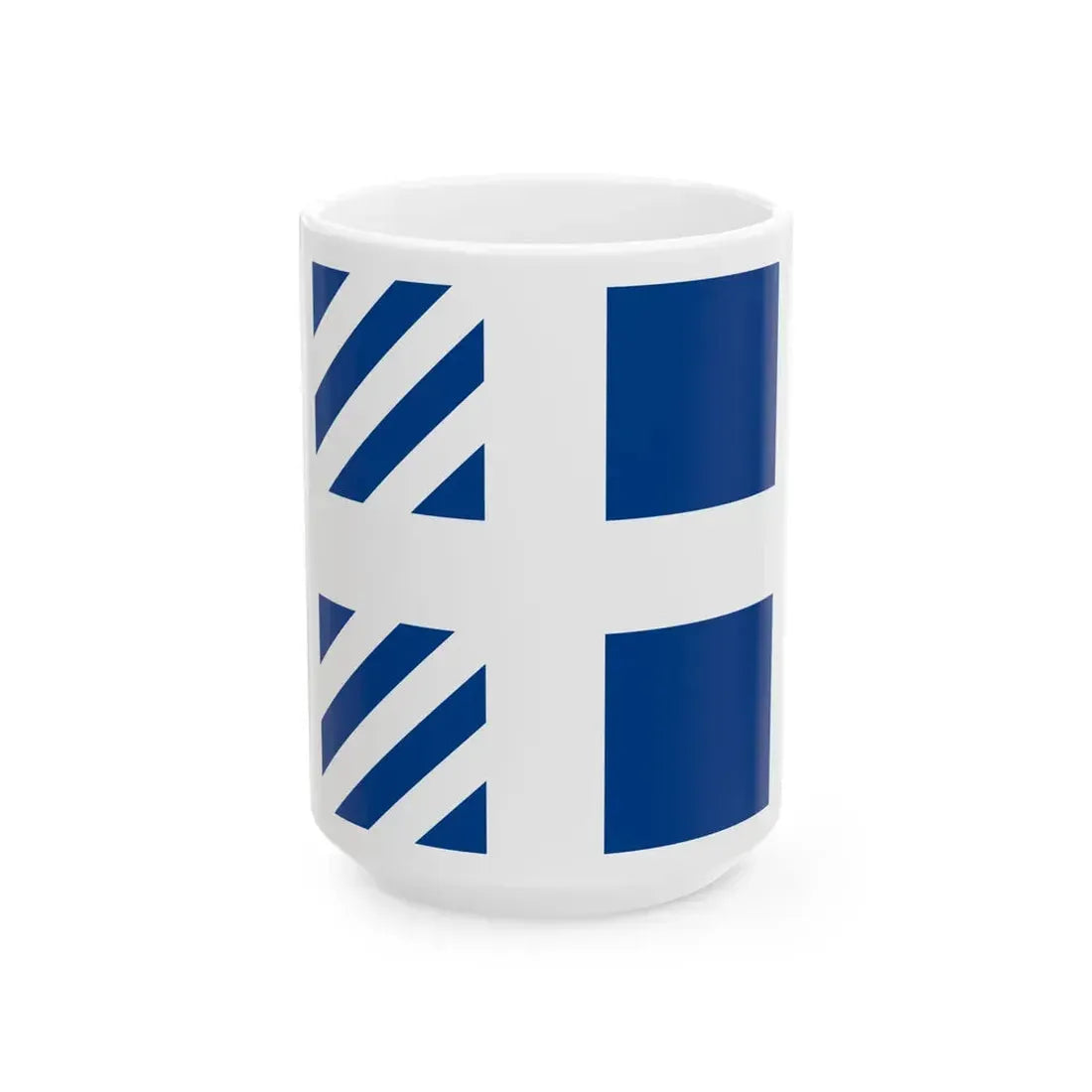 Naval rank flag of Ministers of Greece (Greece) White Coffee Mug 15oz - Go Mug Yourself