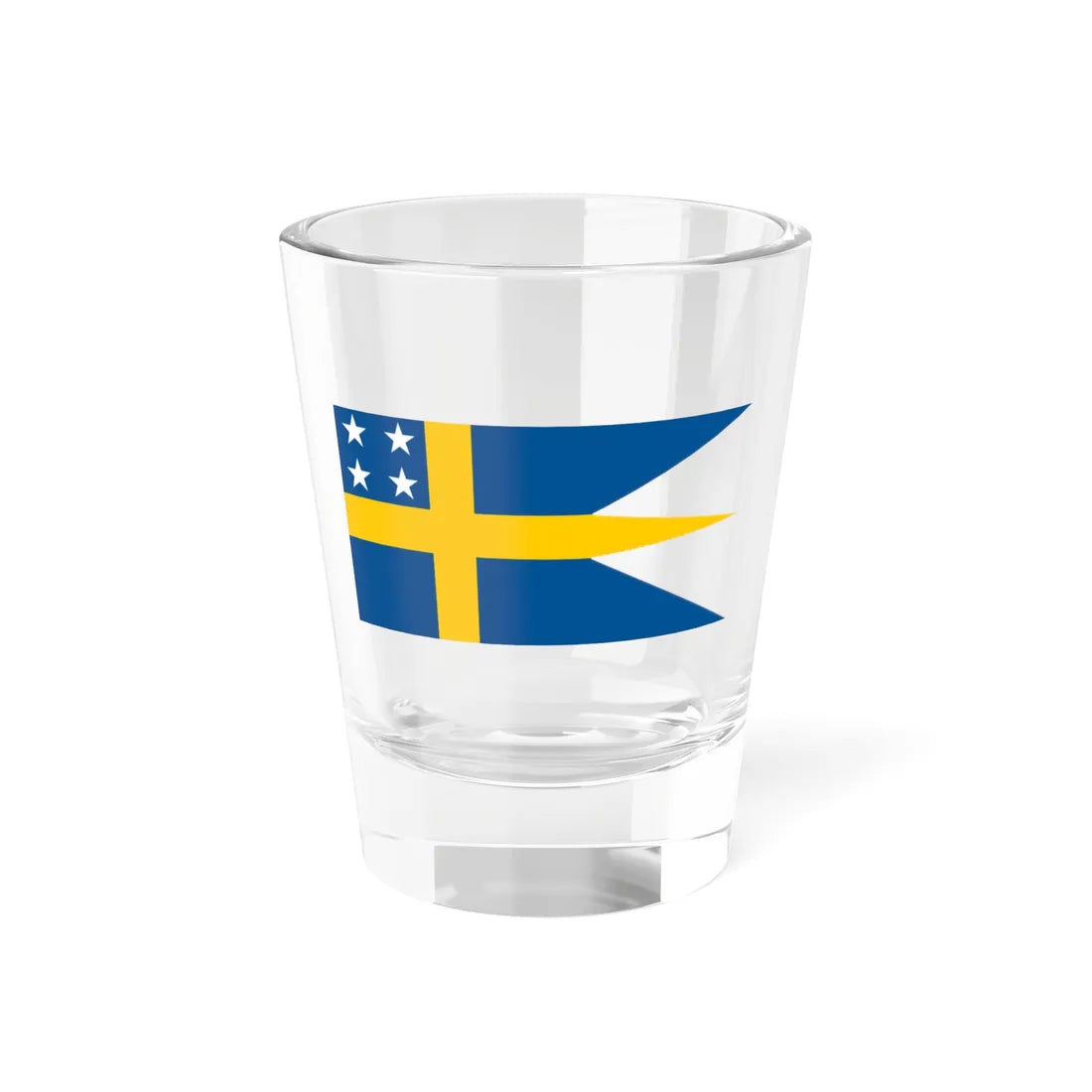 Naval Rank Flag of Sweden - Amiralsflagga (Sweden) Shot Glass 1.5oz 1.5oz - Go Mug Yourself