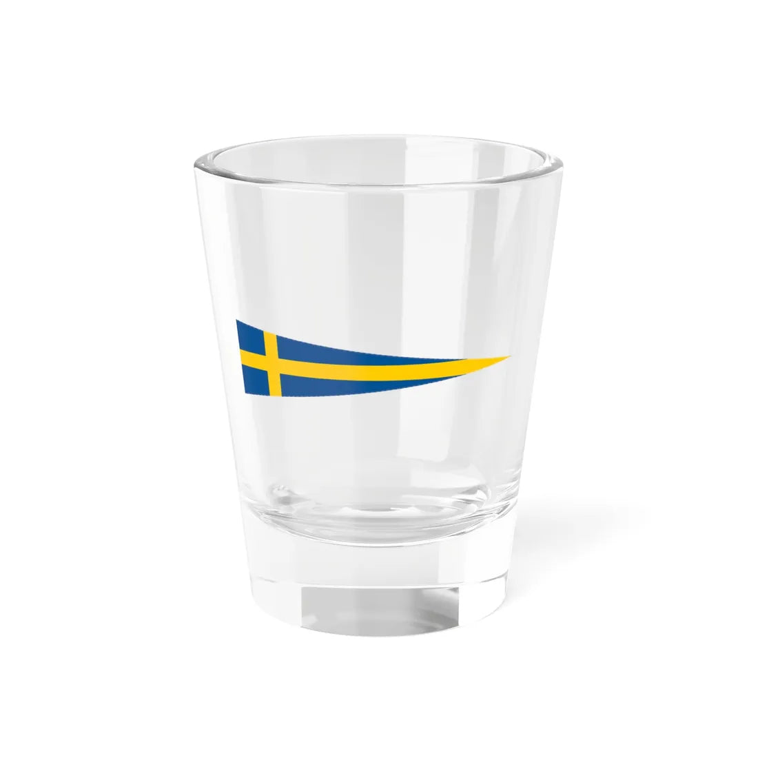 Naval Rank Flag of Sweden - Divisionschef (Sweden) Shot Glass 1.5oz 1.5oz - Go Mug Yourself