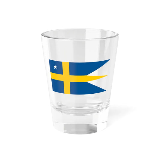 Naval Rank Flag of Sweden - Flottiljamiralsflagga (Sweden) Shot Glass 1.5oz 1.5oz - Go Mug Yourself