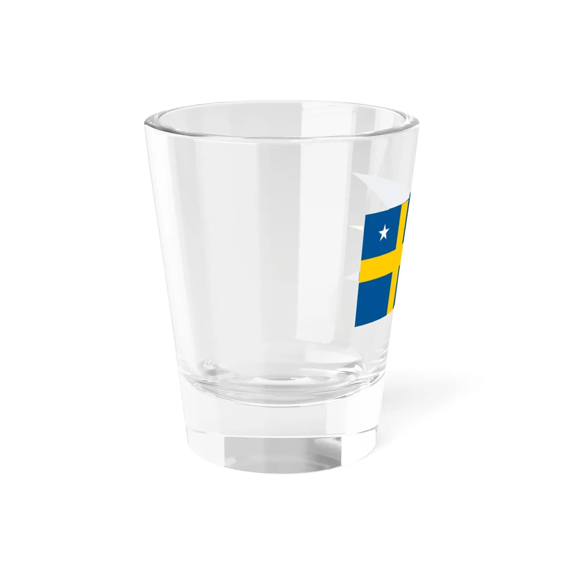Naval Rank Flag of Sweden - Flottiljamiralsflagga (Sweden) Shot Glass 1.5oz - Go Mug Yourself