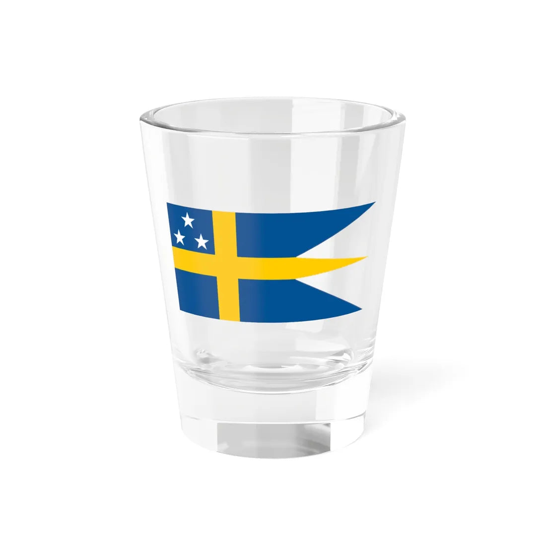 Naval Rank Flag of Sweden - Viceamiralsflagga (Sweden) Shot Glass 1.5oz 1.5oz - Go Mug Yourself