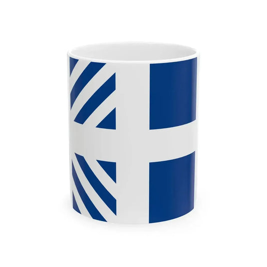 Naval rank flag of the Minister of Defence of Greece (Greece) White Coffee Mug 11oz - Go Mug Yourself