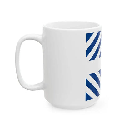 Naval rank flag of the Minister of Defence of Greece (Greece) White Coffee Mug - Go Mug Yourself