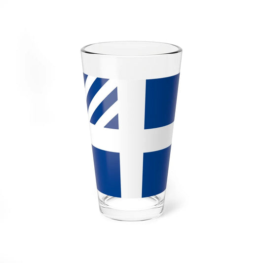 Naval rank flag of the Prime Minister of Greece (Greece) Pint Glass 16oz 16oz - Go Mug Yourself