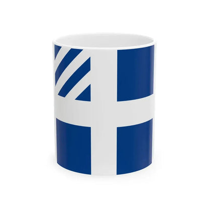 Naval rank flag of the Prime Minister of Greece (Greece) White Coffee Mug 11oz - Go Mug Yourself