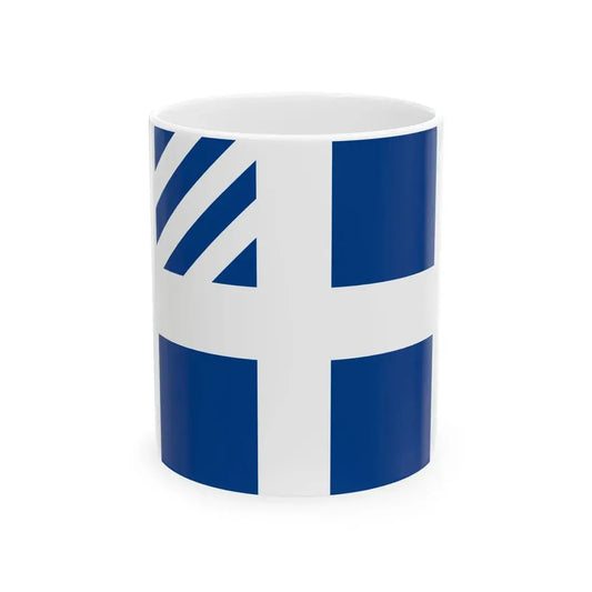 Naval rank flag of the Prime Minister of Greece (Greece) White Coffee Mug 11oz - Go Mug Yourself