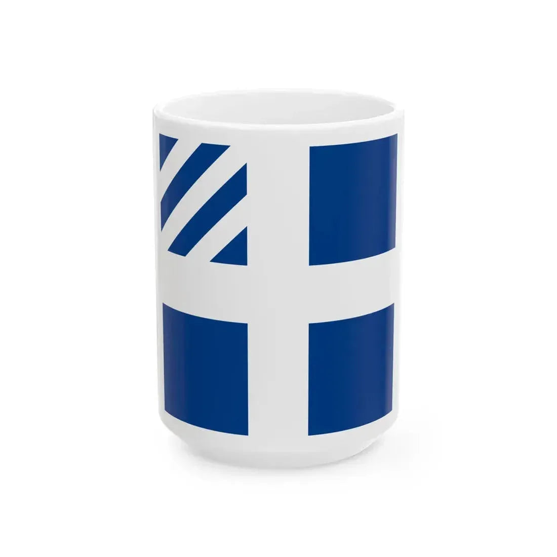 Naval rank flag of the Prime Minister of Greece (Greece) White Coffee Mug 15oz - Go Mug Yourself