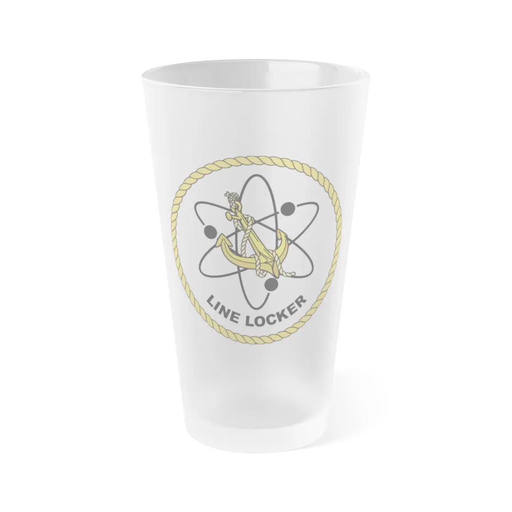 Naval Reactors Line Locker (U.S. Navy) Frosted Pint Glass 16oz-Go Mug Yourself