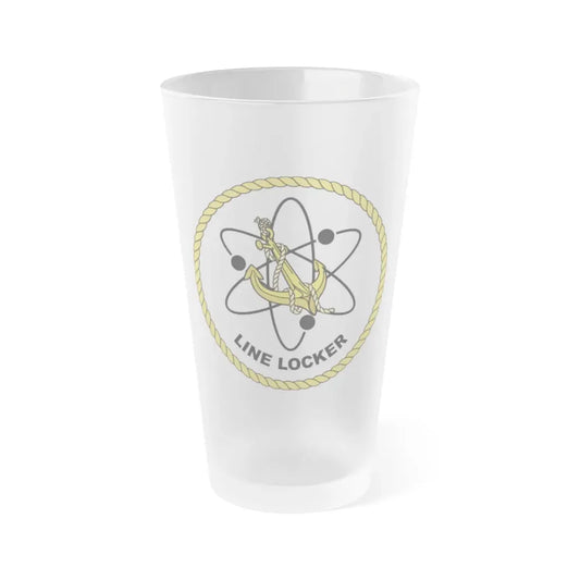 Naval Reactors Line Locker (U.S. Navy) Frosted Pint Glass 16oz Default Title - Go Mug Yourself