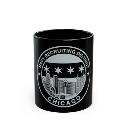 Naval Recruiting District Chicago (U.S. Navy) Black Coffee Mug-11oz-Go Mug Yourself