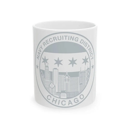 Naval Recruiting District Chicago (U.S. Navy) White Coffee Mug-11oz-Go Mug Yourself