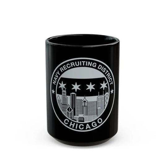 Naval Recruiting District Chicago (U.S. Navy) Black Coffee Mug 15oz - Go Mug Yourself
