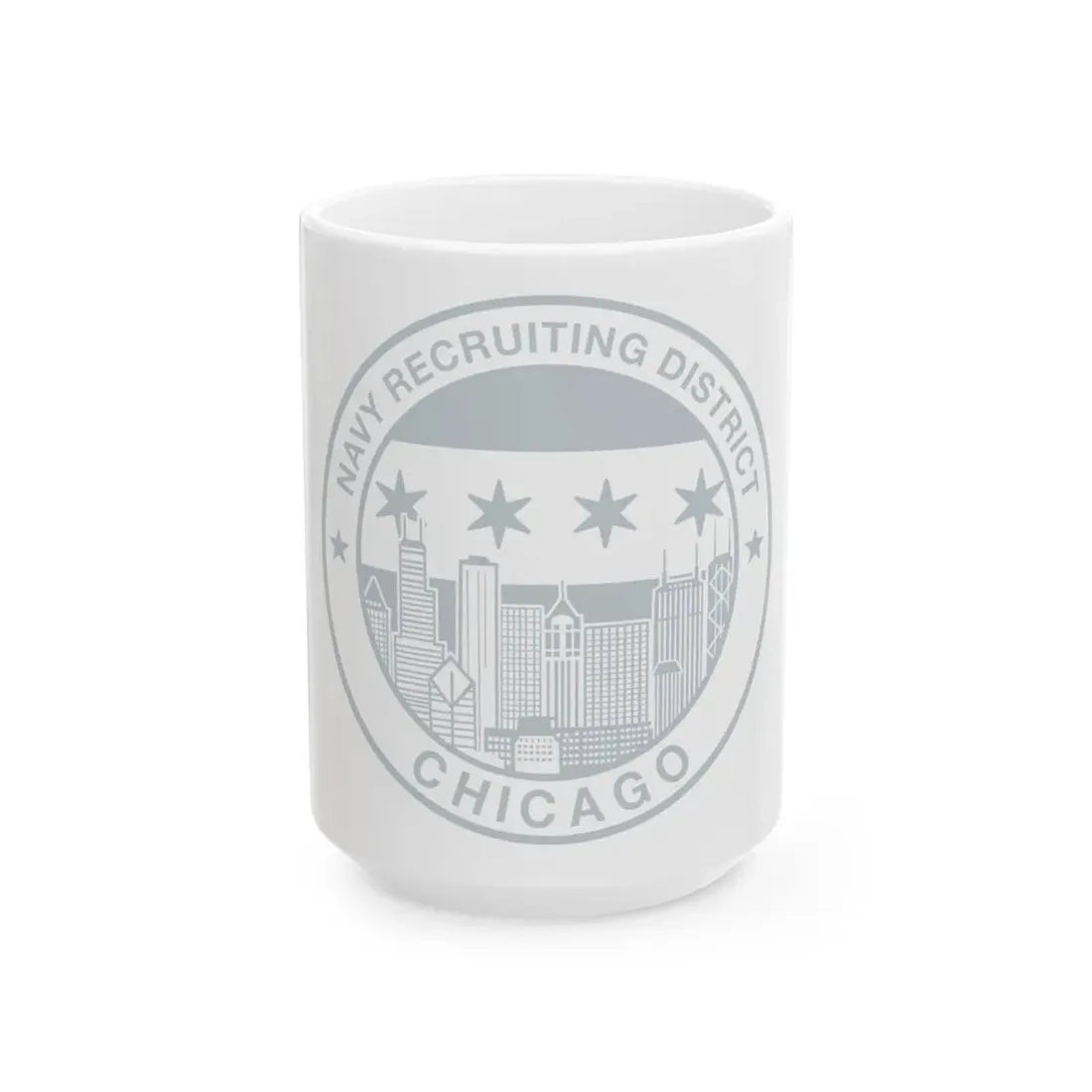 Naval Recruiting District Chicago (U.S. Navy) White Coffee Mug 15oz - Go Mug Yourself