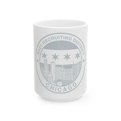 Naval Recruiting District Chicago (U.S. Navy) White Coffee Mug 15oz - Go Mug Yourself