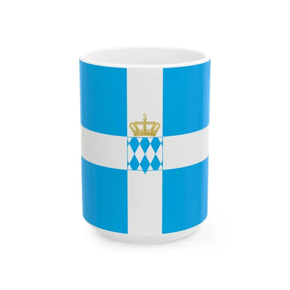 Naval Royal Standard of Greece 1833-1858 (Greece) White Coffee Mug 15oz - Go Mug Yourself