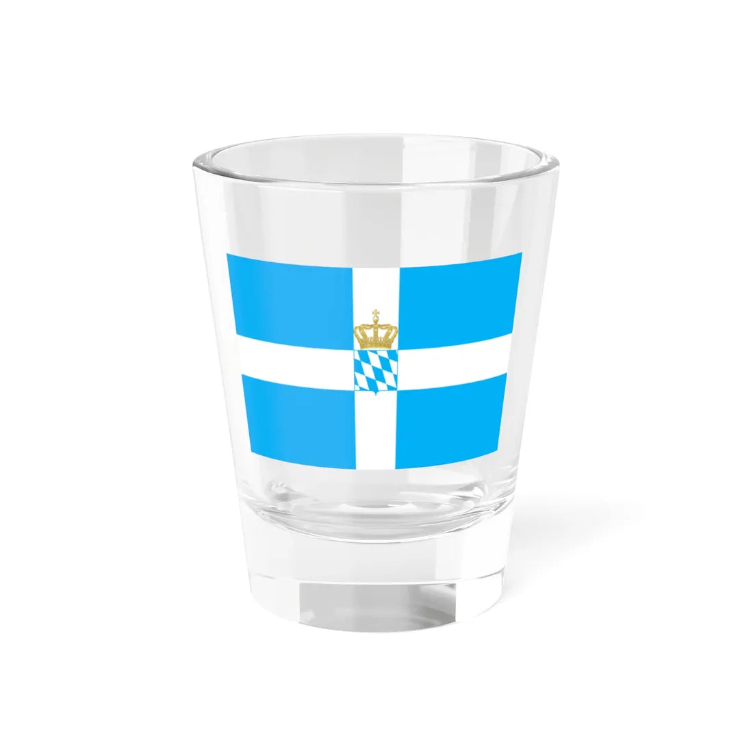 Naval Royal Standard of Greece 1858-1862 (Greece) Shot Glass 1.5oz 1.5oz - Go Mug Yourself