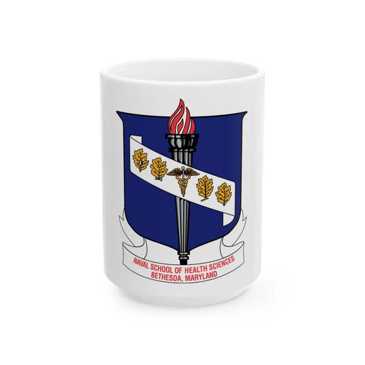 Naval School Of Health Science Bethesda Maryland (U.S. Navy) White Coffee Mug-15oz-Go Mug Yourself