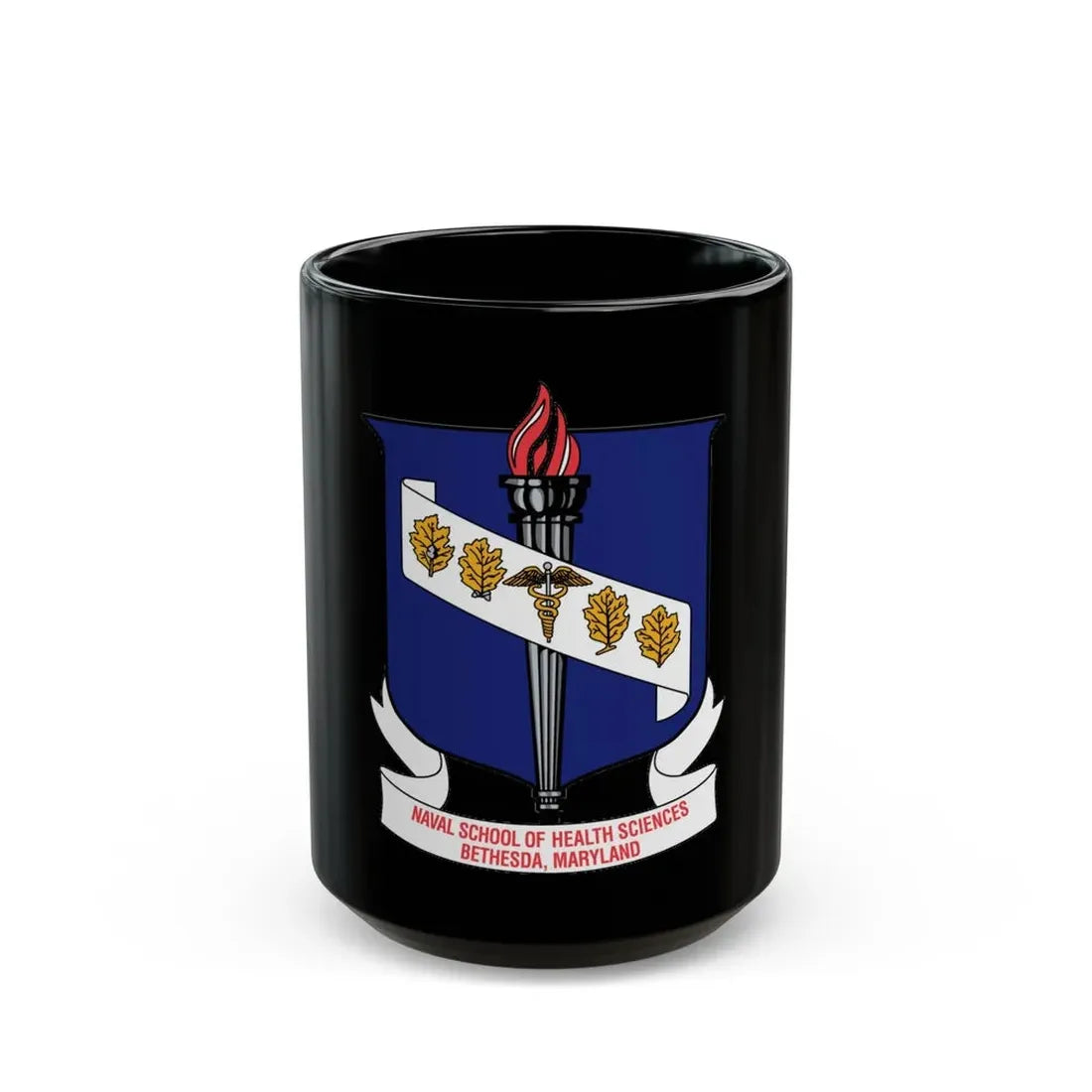 Naval School Of Health Science Bethesda Maryland (U.S. Navy) Black Coffee Mug - Go Mug Yourself