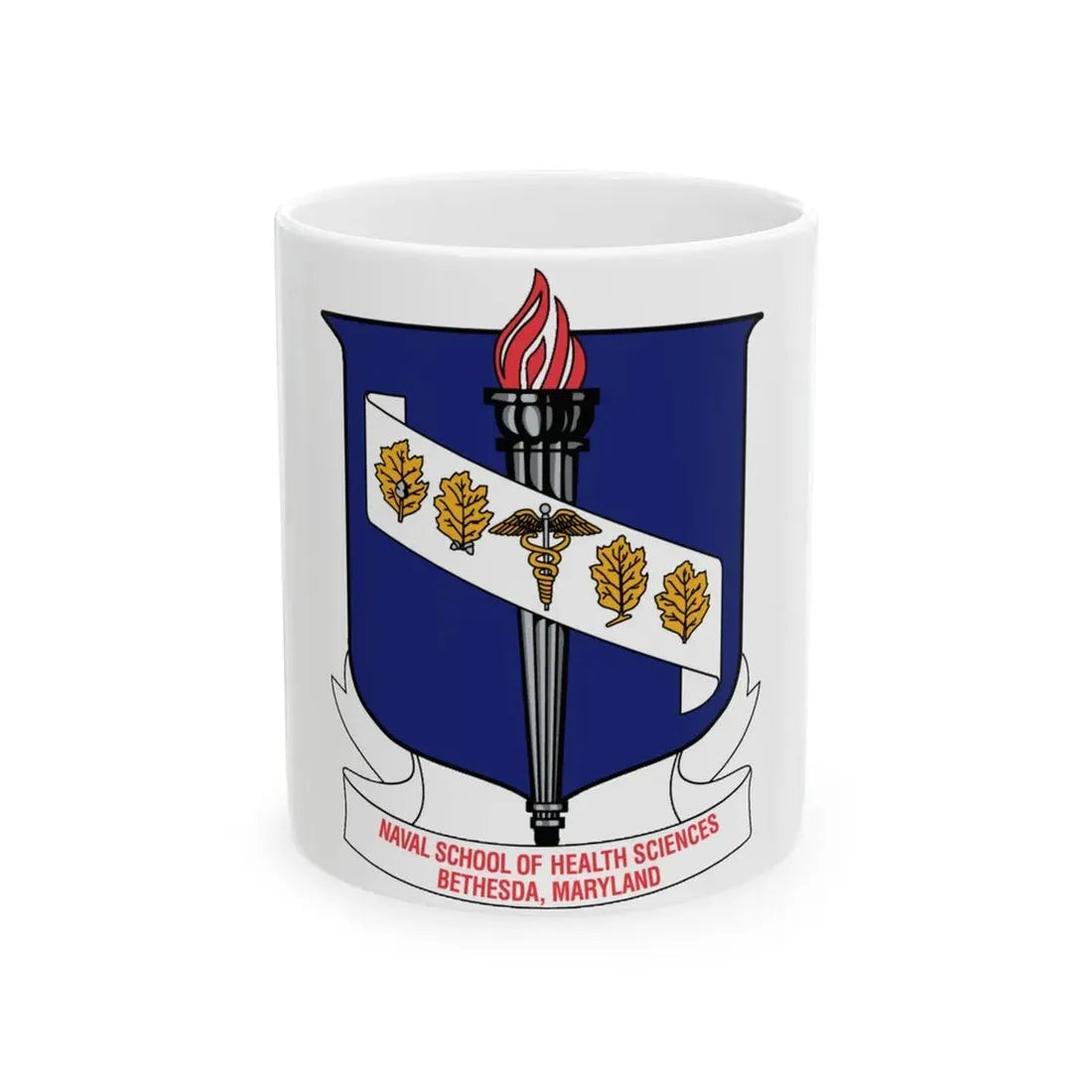 Naval School Of Health Science Bethesda Maryland (U.S. Navy) White Coffee Mug 11oz - Go Mug Yourself