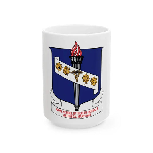 Naval School Of Health Science Bethesda Maryland (U.S. Navy) White Coffee Mug 15oz - Go Mug Yourself