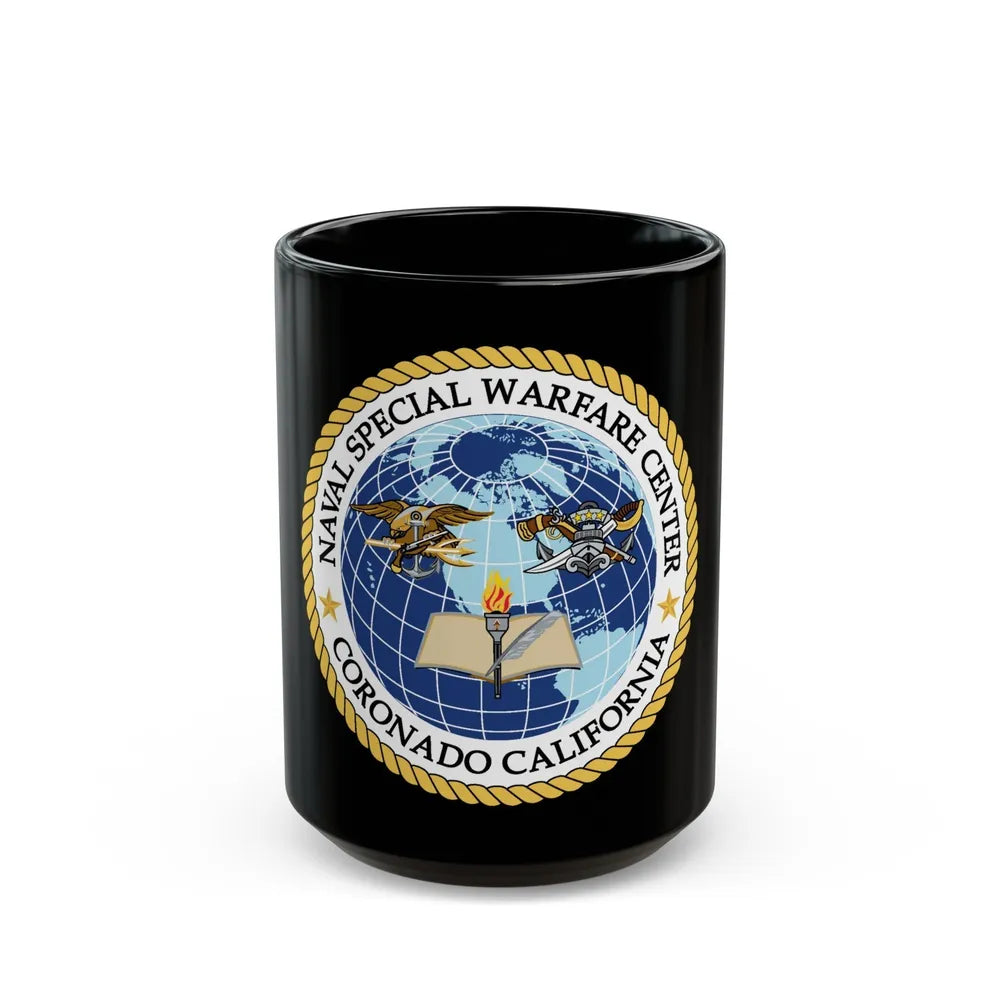 Naval Special Warfare Center Coronado CA (U.S. Navy) Black Coffee Mug-15oz-Go Mug Yourself