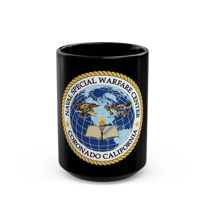 Naval Special Warfare Center Coronado CA (U.S. Navy) Black Coffee Mug-15oz-Go Mug Yourself