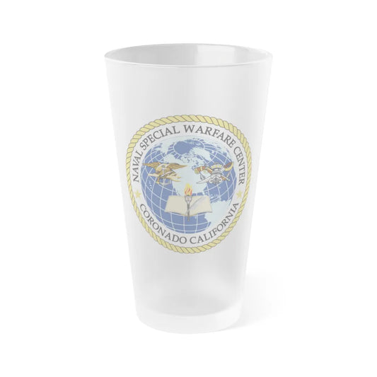 Naval Special Warfare Center Coronado CA (U.S. Navy) Frosted Pint Glass 16oz-Go Mug Yourself