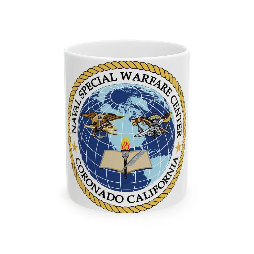 Naval Special Warfare Center Coronado CA (U.S. Navy) White Coffee Mug-11oz-Go Mug Yourself