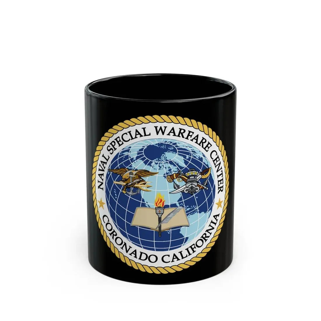 Naval Special Warfare Center Coronado CA (U.S. Navy) Black Coffee Mug 11oz - Go Mug Yourself