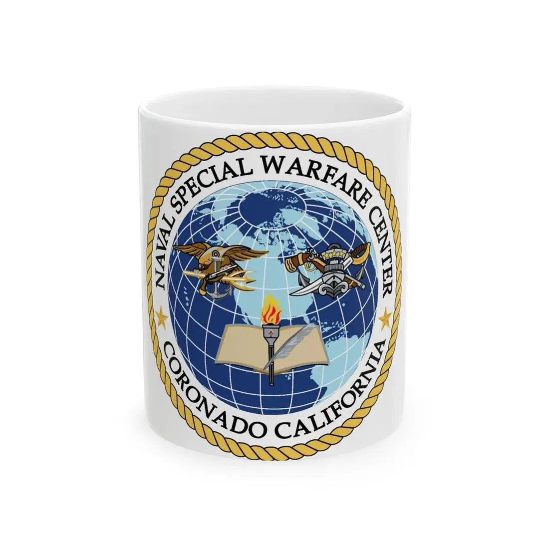 Naval Special Warfare Center Coronado CA (U.S. Navy) White Coffee Mug 11oz - Go Mug Yourself