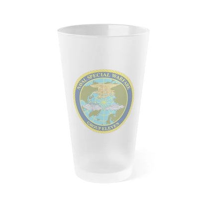 Naval Special Warfare Group 11 (U.S. Navy) Frosted Pint Glass 16oz-Go Mug Yourself