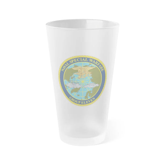 Naval Special Warfare Group 11 (U.S. Navy) Frosted Pint Glass 16oz-Go Mug Yourself