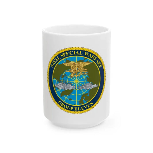 Naval Special Warfare Group 11 (U.S. Navy) White Coffee Mug 15oz - Go Mug Yourself