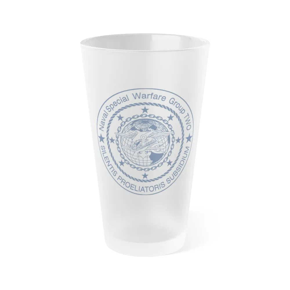 Naval Special Warfare Group 2 (U.S. Navy) Frosted Pint Glass 16oz-Go Mug Yourself