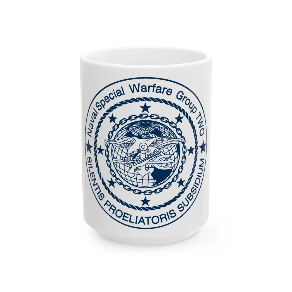 Naval Special Warfare Group 2 (U.S. Navy) White Coffee Mug-15oz-Go Mug Yourself