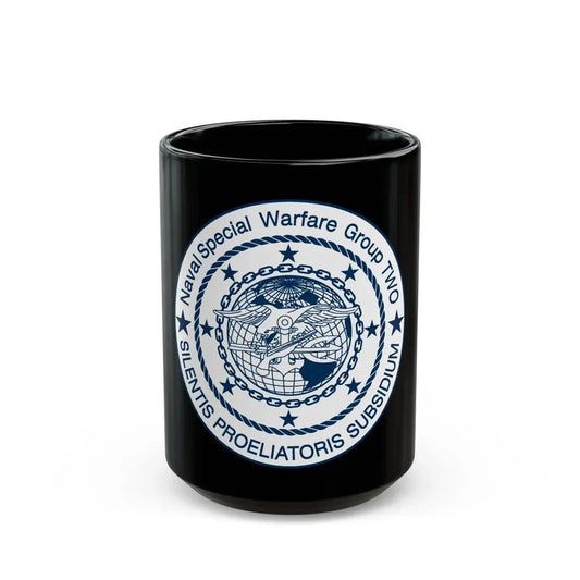 Naval Special Warfare Group 2 (U.S. Navy) Black Coffee Mug 15oz - Go Mug Yourself