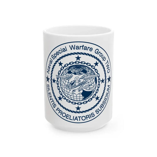 Naval Special Warfare Group 2 (U.S. Navy) White Coffee Mug 15oz - Go Mug Yourself