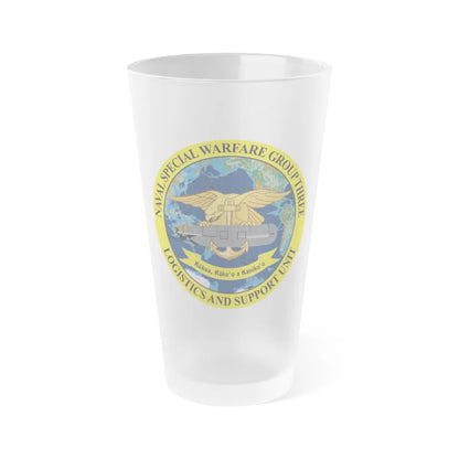 Naval Special Warfare Group 3 (U.S. Navy) Frosted Pint Glass 16oz-Go Mug Yourself