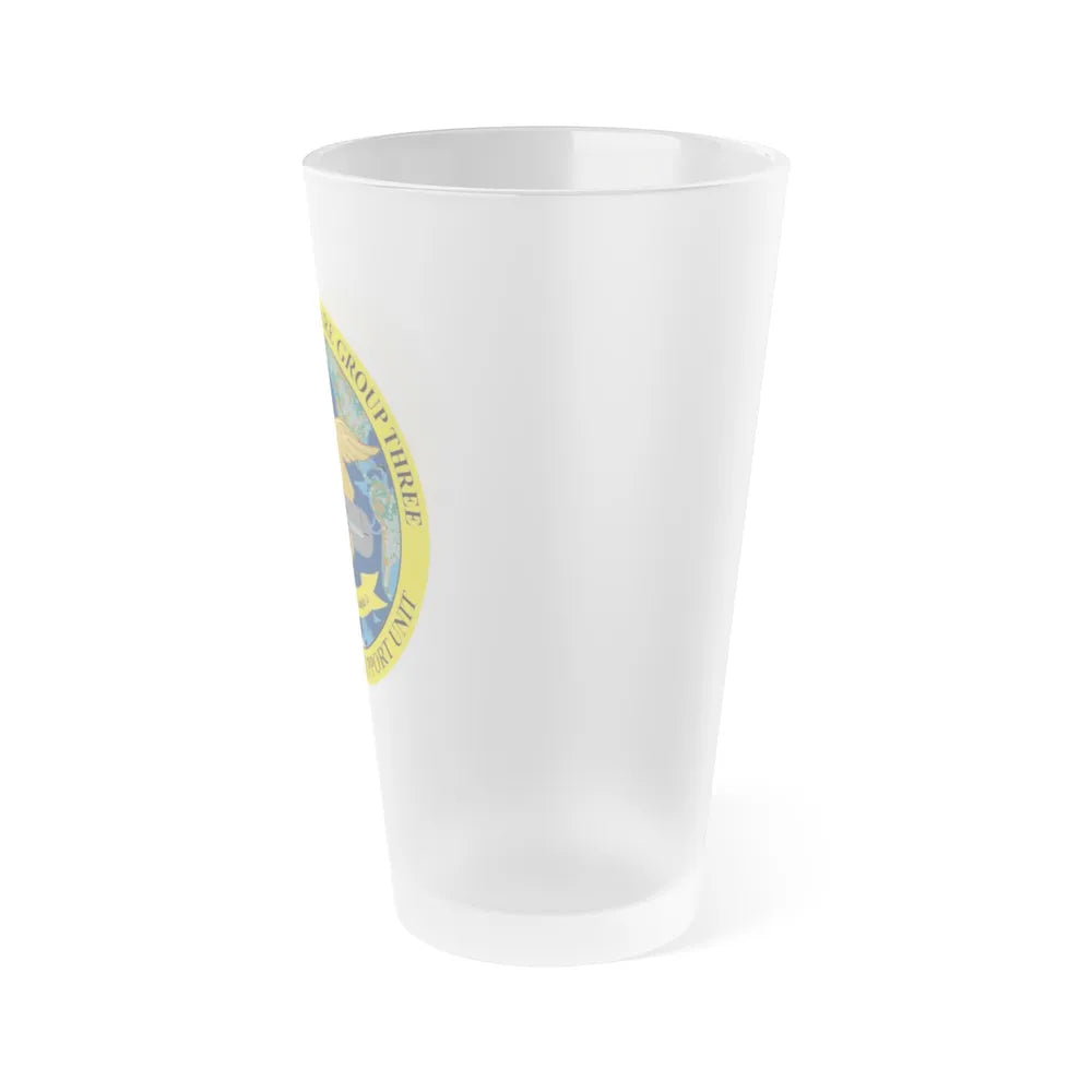 Naval Special Warfare Group 3 (U.S. Navy) Frosted Pint Glass 16oz-Go Mug Yourself