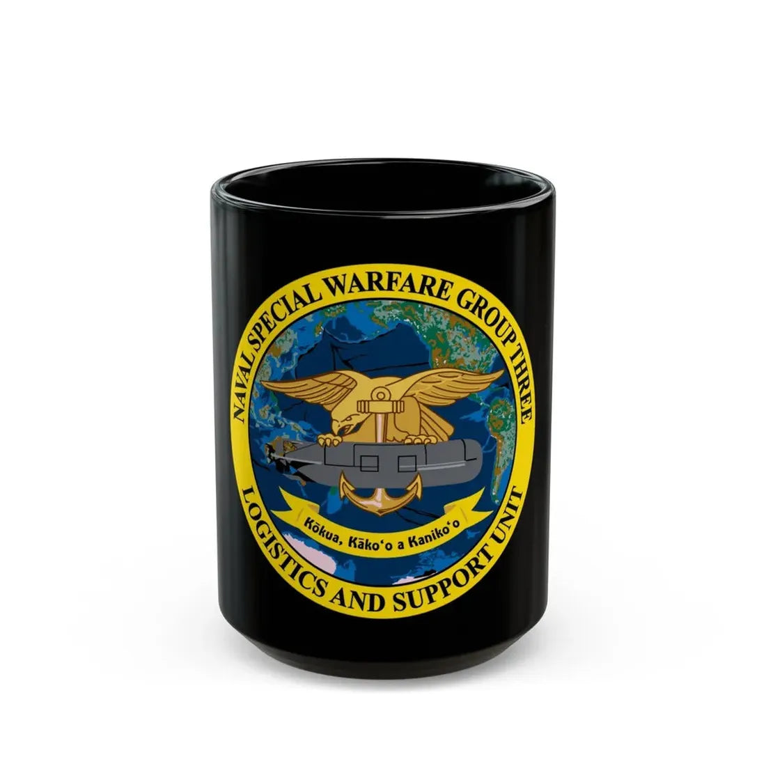 Naval Special Warfare Group 3 (U.S. Navy) Black Coffee Mug 15oz - Go Mug Yourself