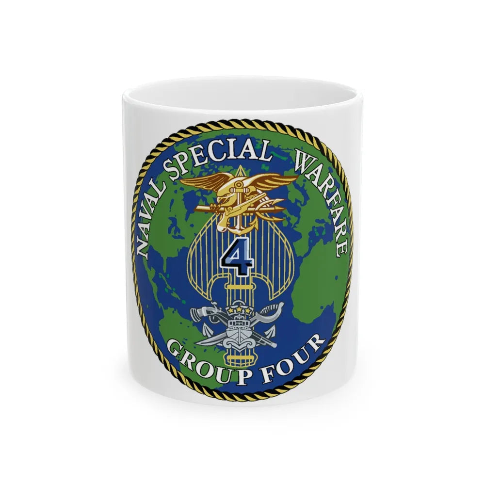 Naval Special Warfare Group 4 (U.S. Navy) White Coffee Mug-11oz-Go Mug Yourself